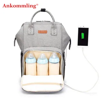 

Ankommling USB Interface Diaper Bag Maternity Nappy Bag For Baby Stroller Bag Large Capacity Nursing Backpack for Travel Wet Bag