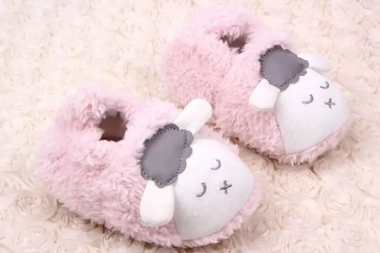 

Autumn&Winnter New Style 0-12 Months Infant Baby Girls Boys Cute 3D Cartoon Sheep Plush Warm Soft Crib Shoes 30pairs/lot