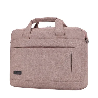 Большая вместительная сумка для ноутбука для мужчин, дорожная сумка, портфель, деловая сумка для ноутбука wo для мужчин 14 15 дюймов, профессиональная сумка для ПК Dell - Цвет: pink 15inch