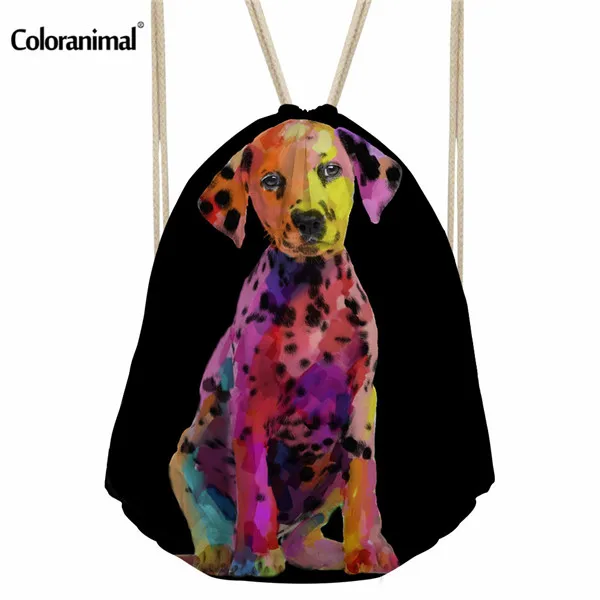 Coloranimal Art paint собака породы Бигль принт женская сумка на шнурке Повседневный терьер шаблон Cinch Рюкзак-мешок мужские сумки на плечо - Цвет: CC1371Z3