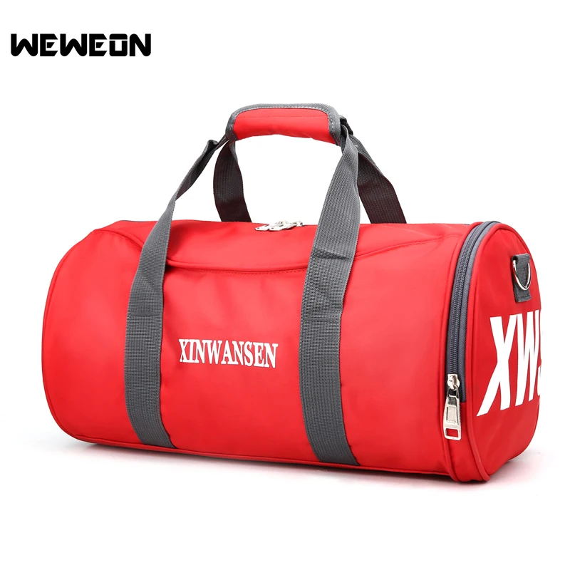New Sports Gym Bags Stylish Large Travel Bag Women Men Cylindrical