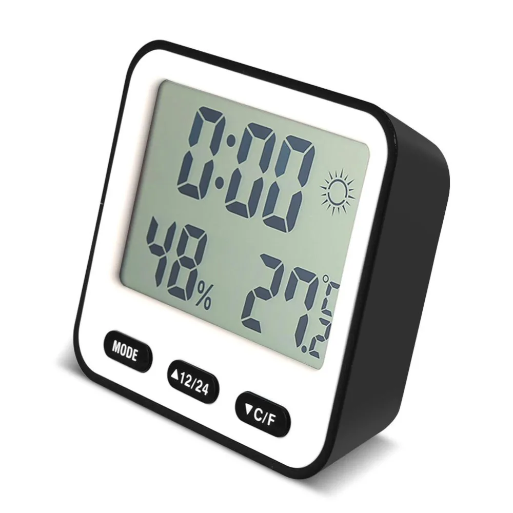 Многофункциональный цифровой Будильник Электронный Цифровой термометр гигрометр ЖК-таймер 4 цвета термометр часы будильник