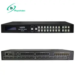 Playvision ультра-высокой Разрешение HDMI матричный 8x8 с ИК-матрица 8 Вход 8 Выход HDMI 1.4 HCP 2.2 4 К 3D 1080 P RS232 EDID