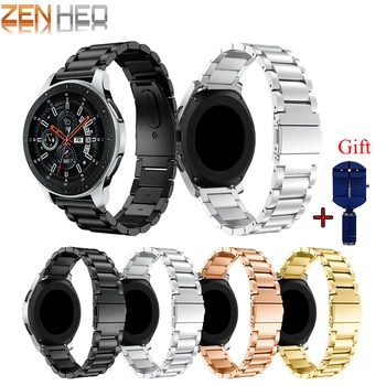 

22mm Stainless Steel Watch Band For Samsung Gear S3 Frontier/ Classic Strap For Samsung Galaxy 46MM Bracelet With Adjust Tool