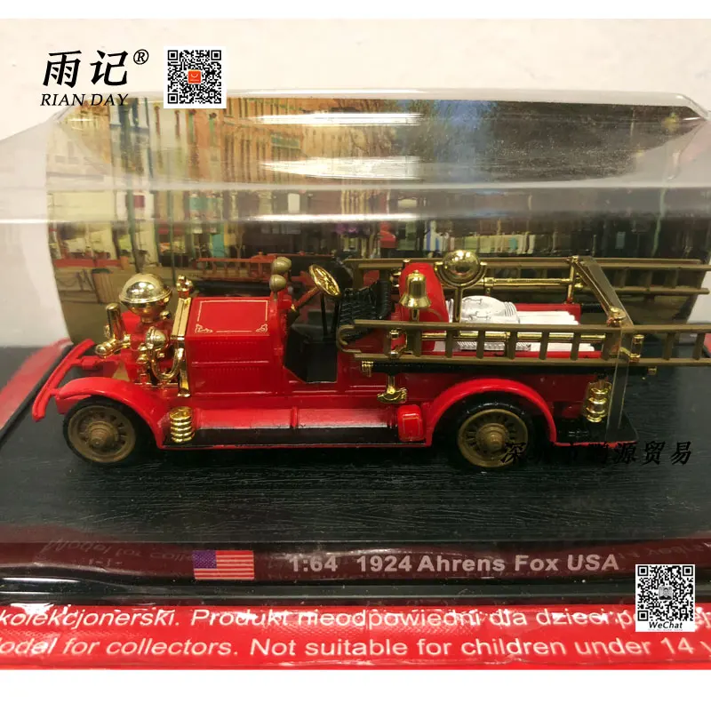 AMER 1/64 масштабная модель автомобиля игрушки 1924 Ahrens Fox США пожарная машина литая под давлением металлическая модель автомобиля игрушка для коллекции/украшения/подарок