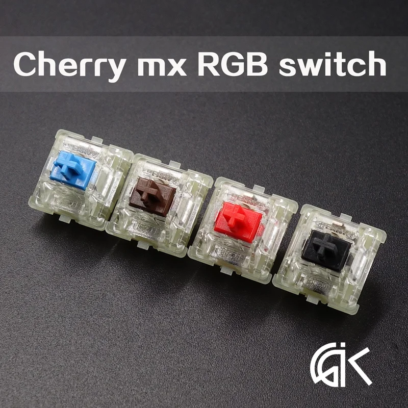 4 шт./упак. оригинальные Cherry MX RGB переключатель механическая клавиатура MX Переключатель вал зеленые, красные и черные RGB с прозрачной крышкой