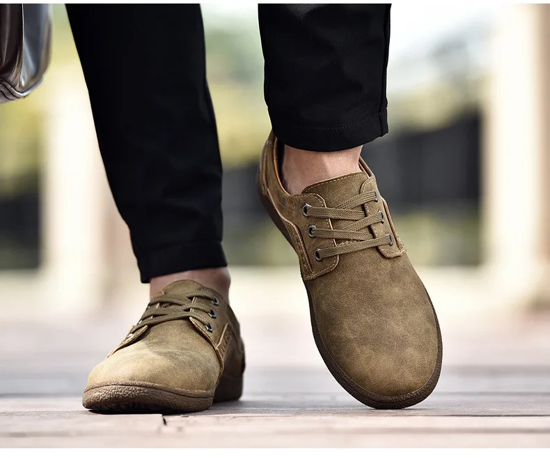 Merkmak/мужская повседневная обувь в британском стиле; обувь из натуральной кожи на плоской подошве; удобные лоферы; Мужская обувь; сезон весна-осень; прогулочная обувь