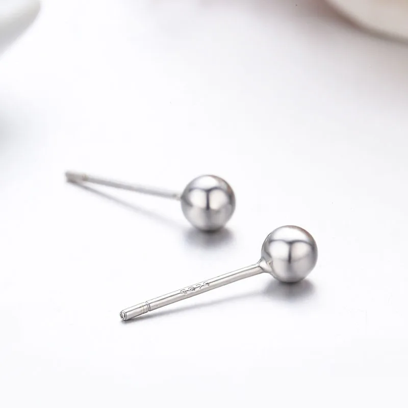 Женские и мужские серьги гвоздики из серебра 925 пробы 2 5 мм|ball stud earrings|stud earringsstud