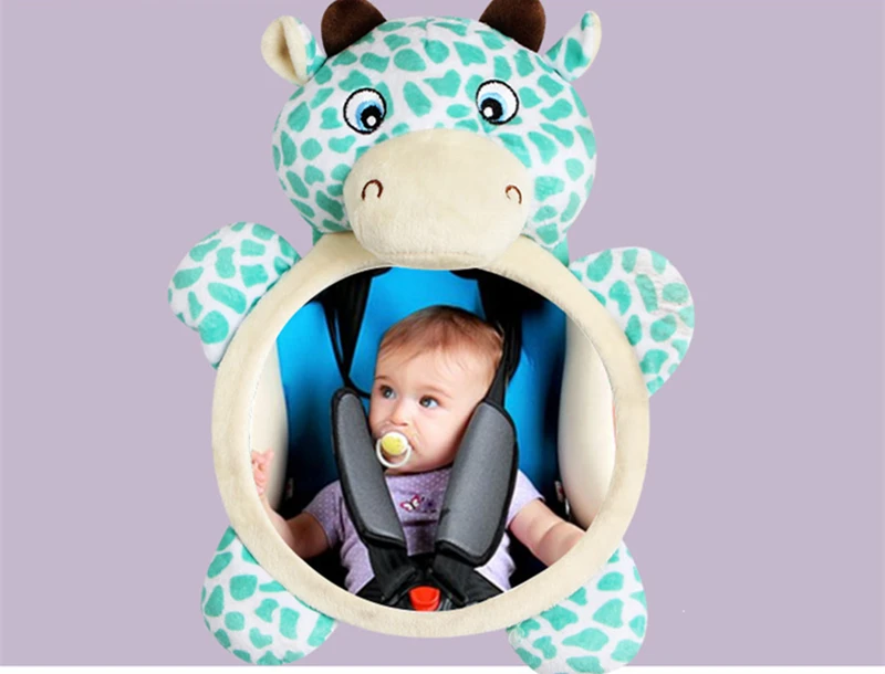 1 шт., детская погремушка, детское автомобильное сиденье, мягкая плюшевая игрушка, животное, милое зеркало заднего вида, детская игрушка на заднем сиденье, аксессуары для новорожденных 0~ 12 месяцев