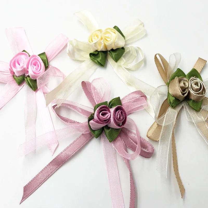 

10pcs Big Padd Ribbon Bows Flower Appliques sew Craft Kid's cloth Lots