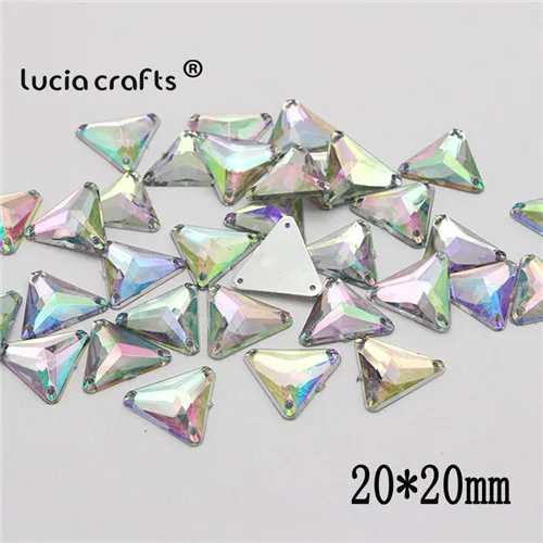 20/25/50/100pcs Multi Shapes AB Color Acrylic Crystal Stone Flatback Rhinestone Beads DIY Sew On Clothing Bags Accessories D1303 - Цвет: Style 3 25pcs