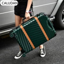 CALUDAN алюминиевая рама+ PC чемодан на колесиках чехол для чемодана, мужской чемодан на колесиках, Женская многоколесная переноска, коробка на колесиках