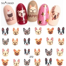 1 лист мультфильм собака наклейки для ногтей s ультра тонкий щенок наклейки для маникюра украшения для ногтей