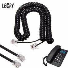 3 метра Универсальный RJ10 до RJ10(4P4C) Стандартный спиральный телефон трубки кабель вьющиеся свинцовые шнуры провода разъем адаптера прочный