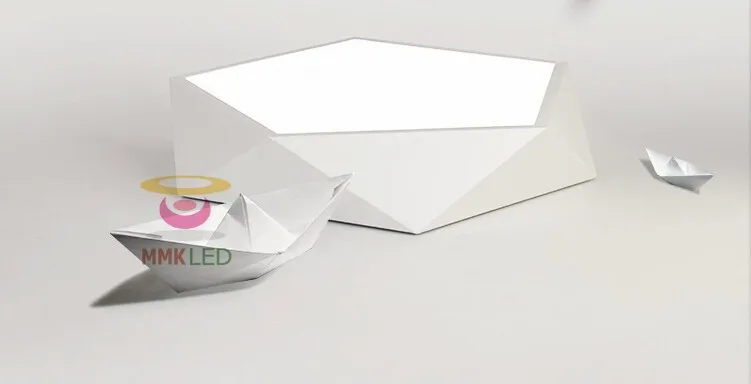 Lâmpadas de Teto Luzes da Sala Luzes do Quarto Estilo Geométrico Origami Design Criativo Economia Energia Led Teto Estar Ac110-240v 2 Cheap Luzes de teto