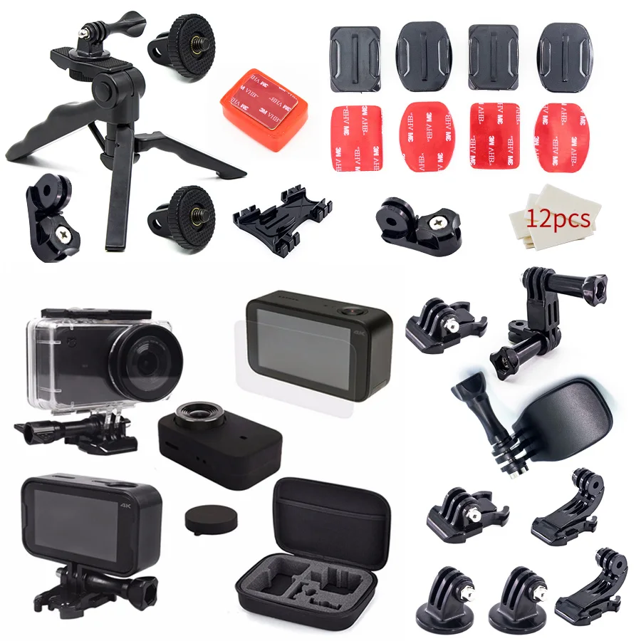 

Accessories Kit Waterproof Housing Case Frame Shell Cover Case Cover Lens Cap Protector Film Bag for Xiaomi Mijia 4K Camera Set