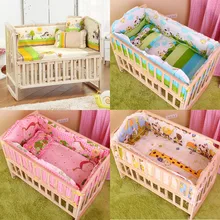 5 шт. набор постельных принадлежностей для детской кроватки Детский комплект постельного белья 100x58 см комплект для новорожденного ребенка комплект для кроватки бампер Комплект для детской кроватки Детская кровать бампер CP01