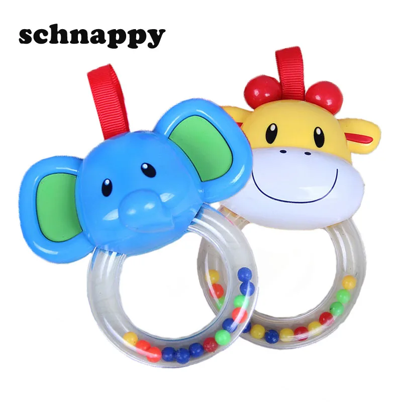

Baby Toys Cute Animals Tattle Toys Elephant Cattle Bells Musical Instruments For Newborn Hand Play Toys Stroller Handing 0-12M