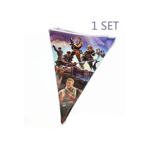 

1SET New Alpaca Popular Around The Game Birthday Party Decoration Battle Royale Canvas Painting Balloon Flags Tissue