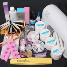 Pro 9 Вт УФ сушилка лампа Блок шлифовальный ложный Дизайн ногтей Советы Гель Инструменты DIY комплект