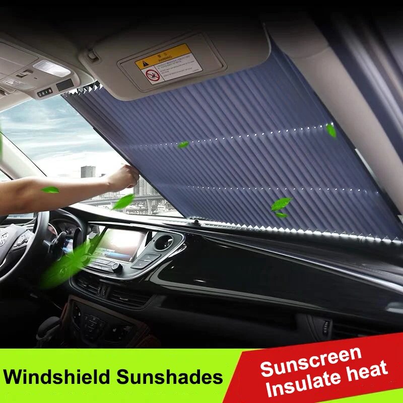 

65cm/70cm Car Retractable windshield Sun Shade Block Sunshade Cover Front Rear Window Foil Curtain For SUV MPV Solar UV Protect