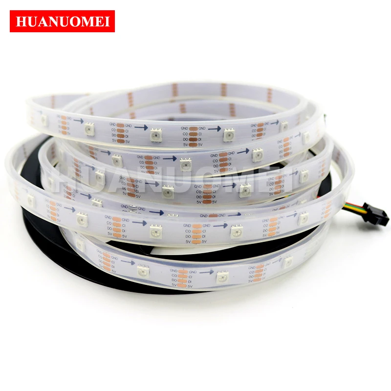 5 м 32 светодиодный s/M SK9822 RGB Светодиодные ленты свет 5 V 5050 SMD цифровой гибкие ленты Ambilight ТВ лампы, белый/черный печатных плат, IP20/IP65/IP67