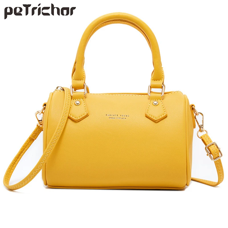

Luxury Mini Boston Shoulder Bag Women Soft Leather Tote Handbags Brand Designer Crossbody Messenger Bags Ladies Purses Bolsa New