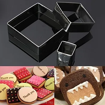 3Pcs Hot New Square shape stainless steel cutter mousse cake ring mold bakery supplies Bakeware Cooking tool Kitchen Accessories