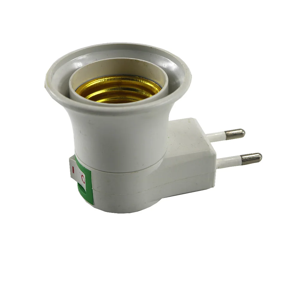 e27 Lamp Base E27 LED Light Male Socket to EU US Type Plug Adapter Converter for Bulb Lamp