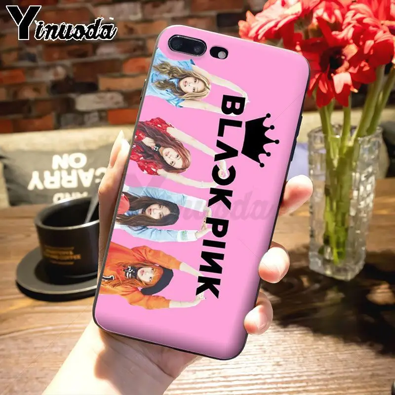 Yinuoda чехол для iphone 11 11pro max funda черный розовый черный k-pop kpop girl group чехол для телефона для iphone 8 7 6 6S Plus X XS MAX XR 5 5S SE 5C Чехол - Цвет: 6