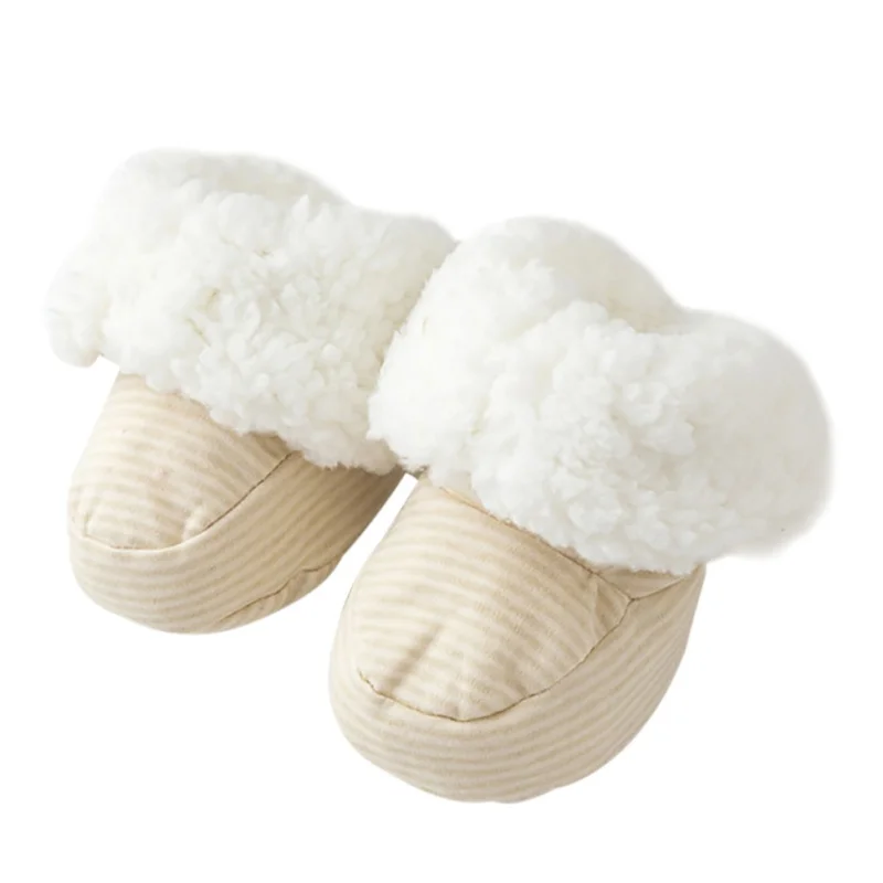 Зимние Детские имитация обувь утепленная шерстью детские первые ходунки обувь Новорожденный ребенок теплый утолщение плюс бархатная