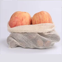 1 шт многоразовые хлопковые хозяйственные сумки для хранения фруктов и овощей с шнурком эко сетчатые сумки новое поступление