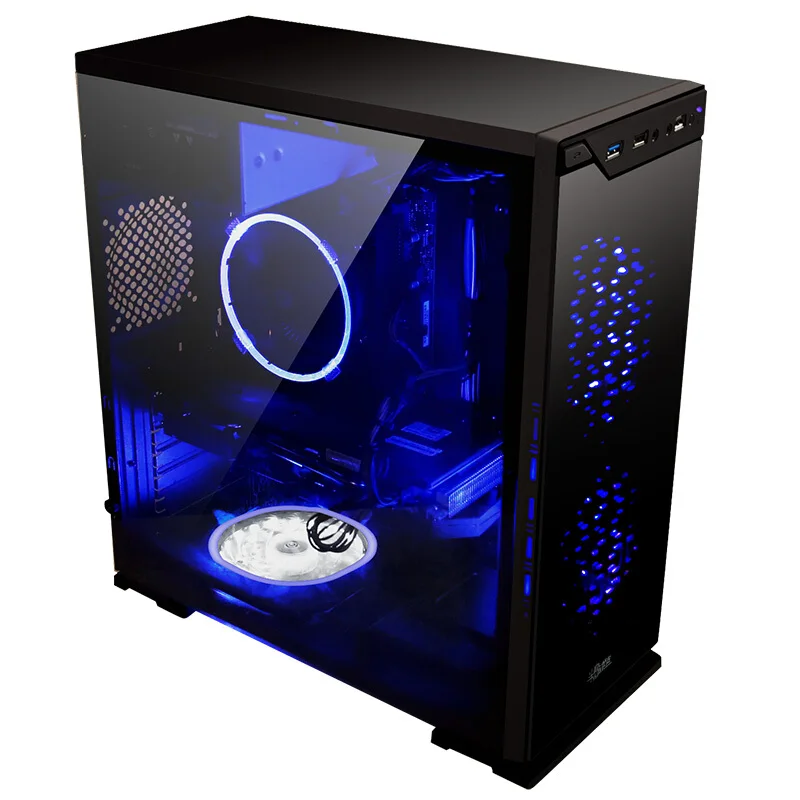  GETWORTH R32 Gamer Xtreme Gaming Desktop PC I5 7400 RX580 8G RAM 1TB HDD WIFI Win10 Home Cool CPU C
