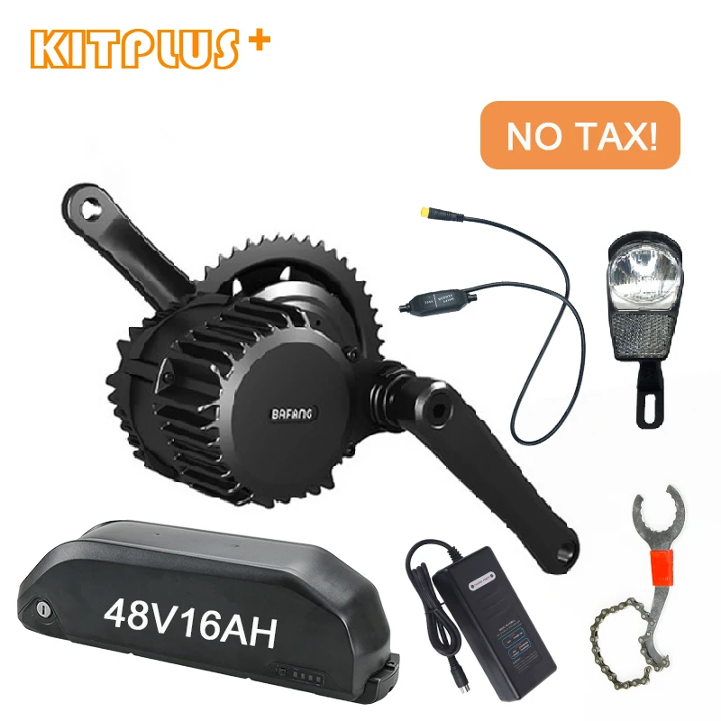 

Electric Bike Kit Bafang BBSO2 Mid Drive Motor 48V 500W Bafang Kit with Battery 16AH Li ion
