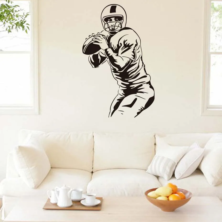 DCTOP Rugby Players Wall Stickers Home Decor DIY Removable Waterproof