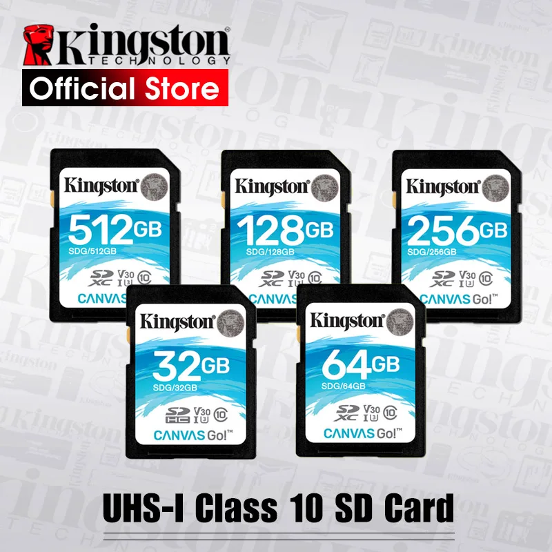Kingston SD Card 128GB 64GB 32GB flash memory card 256gb Class10 uhs i