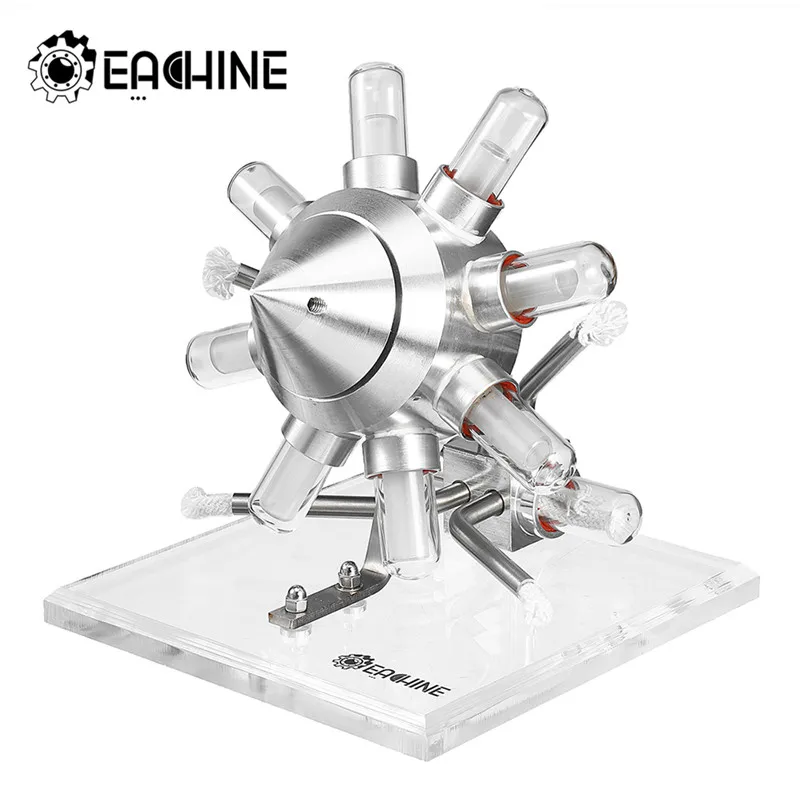 

Original Eachine ET3 STEM Hot Air Four Cylinder Stirling Engine External Combustion Engine Model