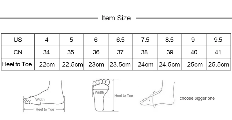 new size info