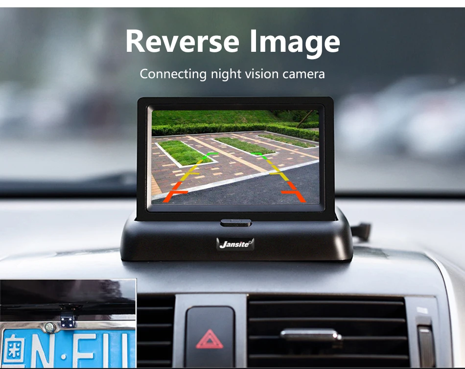 Jansite 4," Складной автомобильный монитор TFT lcd дисплей камера s камера заднего вида парковочная система для автомобиля заднего вида NTSC PAL