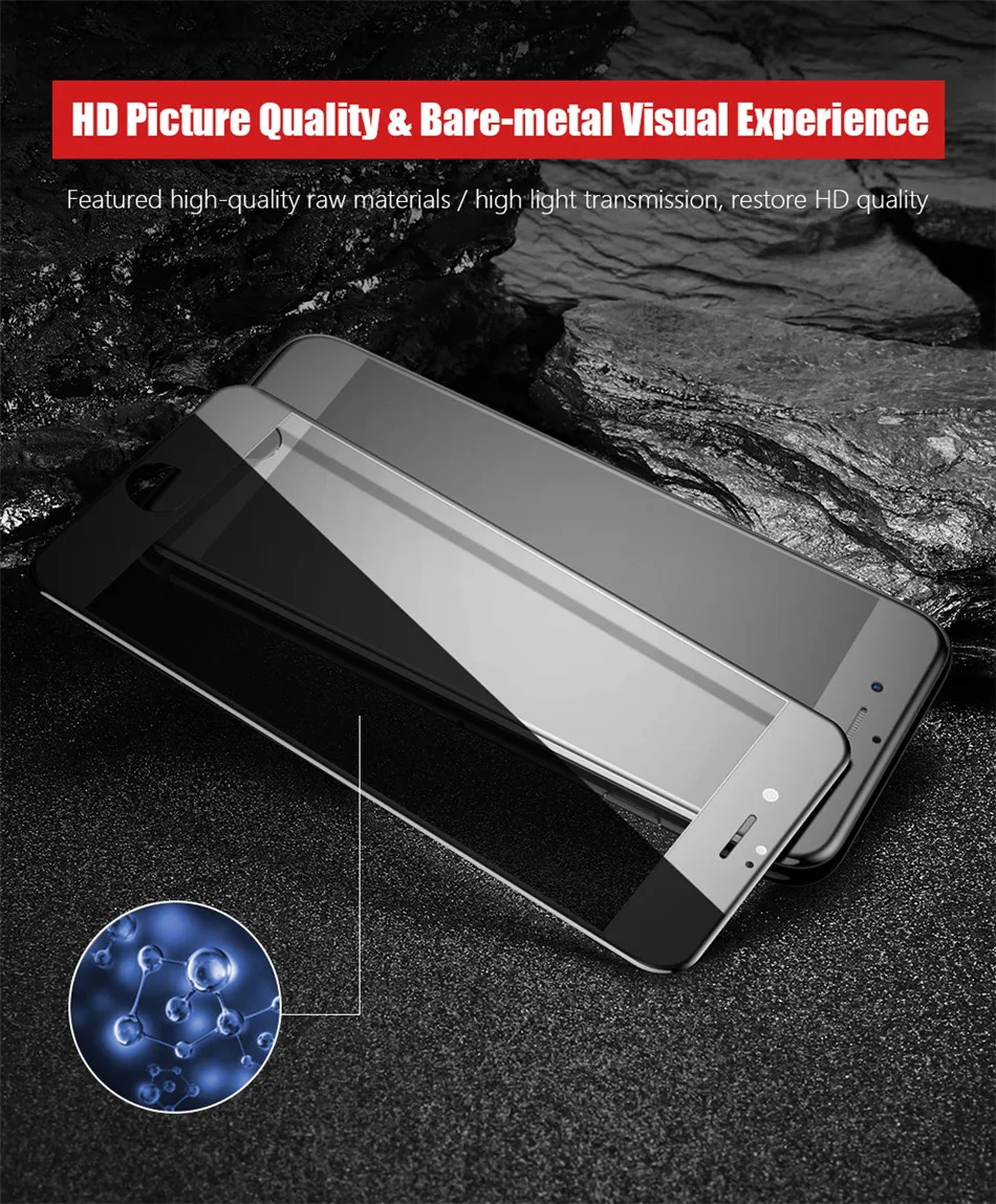 FLOVEME 3D 9H стекло на экран протектор для iPhone 6 6s 7 Plus Сетчатое Защитное стекло для iPhone 7 8 X полная защита экрана