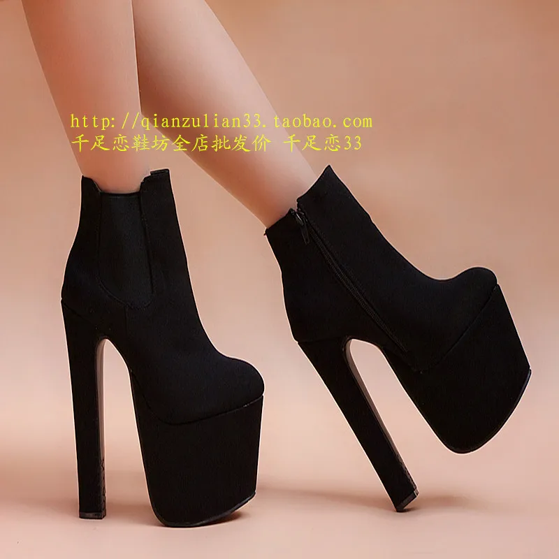 thick high heel boots