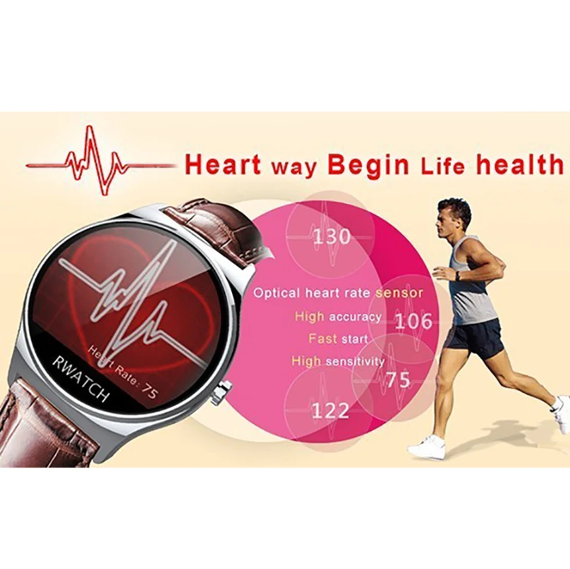 RWATCH R11 Smart Watch Infrared Remote Controller Heart Rate Calls/SMS Sedentary Reminder Sleep Monitor smartwatch for phone
