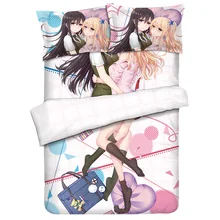 Аниме JK цитрусовые Aihara Yuzu Aihara Mei Девушки Любовь одеяло набор кровать плоский лист пододеяльник наволочка 4 шт. постельные принадлежности наборы