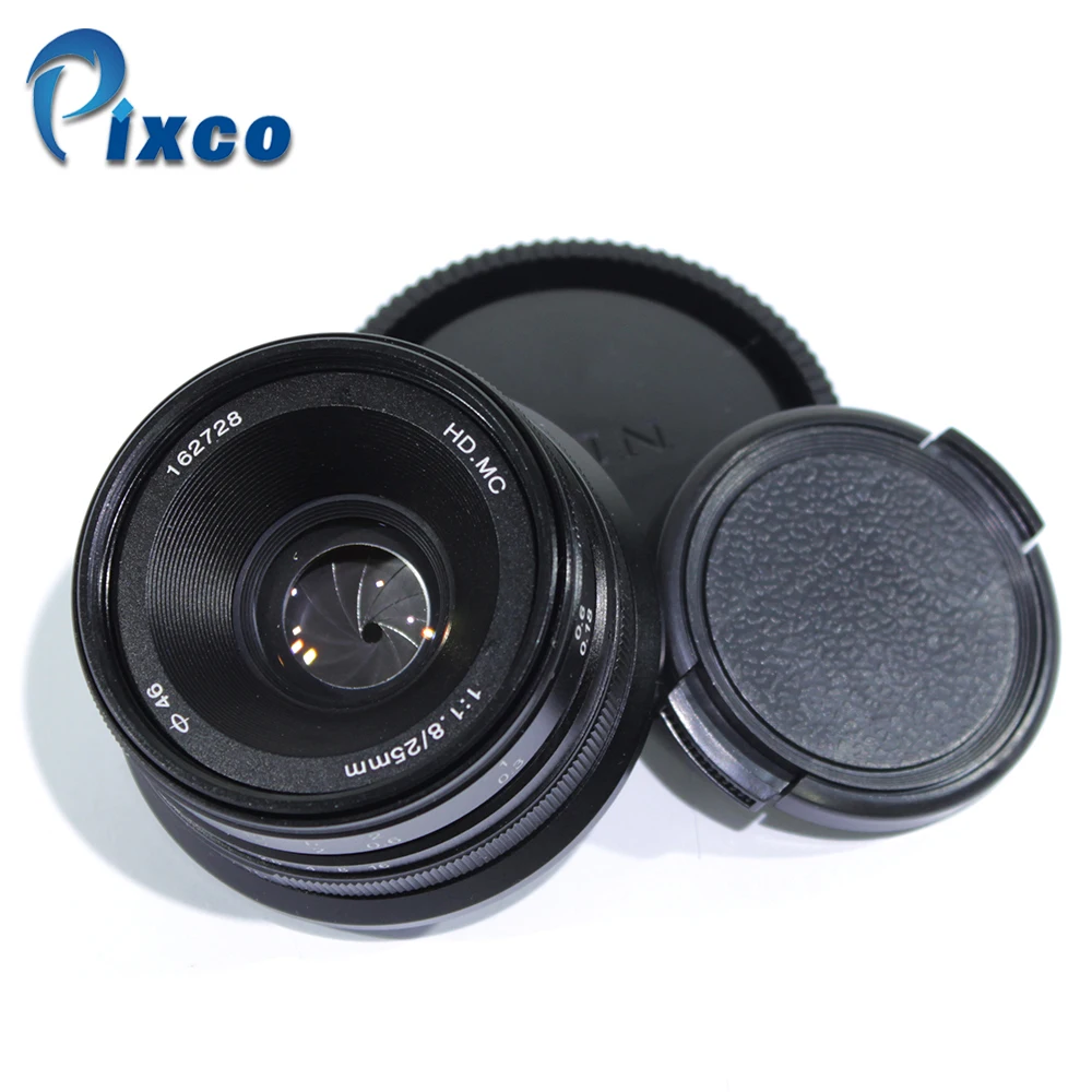 Pixco 25 мм F1.8 HD. MC ручная фокусировка объектива для Micro Four Thirds Micro 4/3 крепление GX8 GX85 G7 или для Nex mount A6500 A6300+ подарок