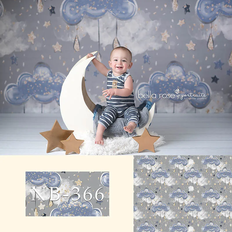 

Photography Backdrops Newborn Raining Dark Clouds Star Photographic Background Baby Shower Decorations Photocall Photo Studio