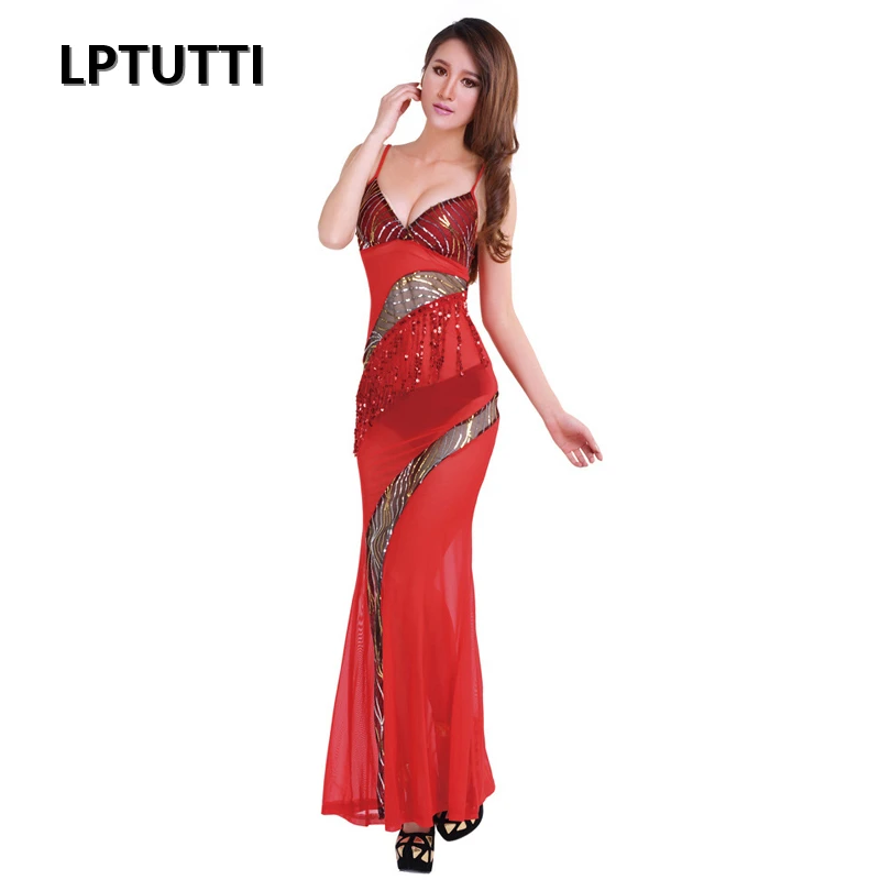 

LPTUTTI Sequin Spaghetti Strap New For Women Elegant Date Ceremony Party Prom Gown Formal Gala Luxury Long Evening Dresses 10