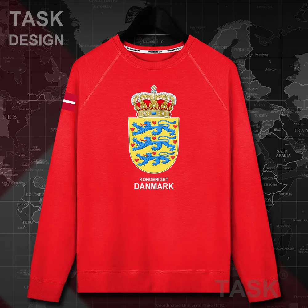 Дания Датский Danmark DK DNK Мужская толстовка пуловеры толстовки Топ Толстовка