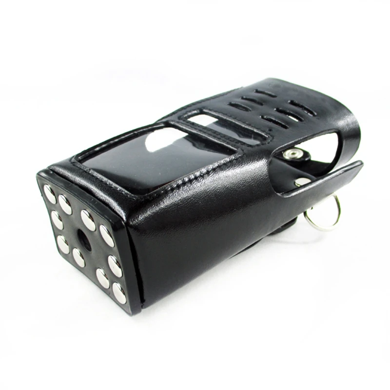 Two Way Radio Leather Protective Sleeve Shoulder Bag Hard Holster Case For Motorola GP338 GP360 GP380 5