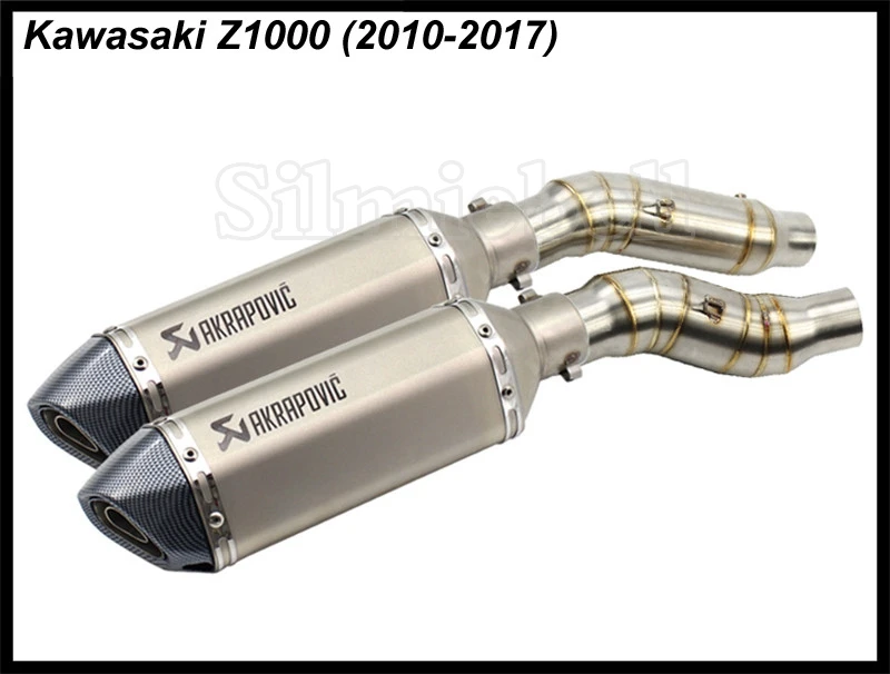 Z1000 2014 Akrapovic выхлопная система мотоцикла для Kawasaki 2010 2018 2019|Выхлопные трубы и