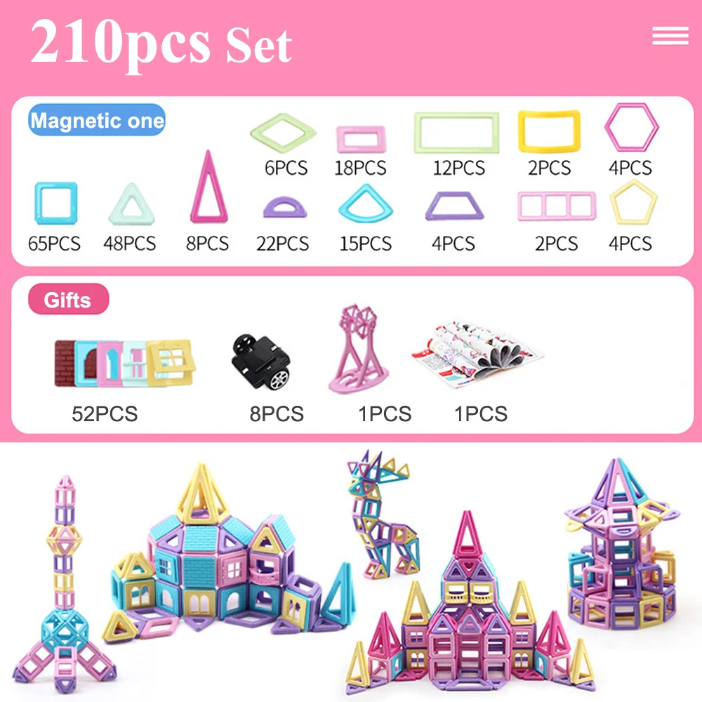 Kopen 62 258 pcs Mini Magnetische Designer Bouw Set Model   Gebouw Speelgoed Voor Kinderen Magneet Blokken Kinderen Educatief Geschenken